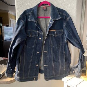 Vintage Pure Playaz The Original Denim Jacket m Mens Blue Dark Wash
